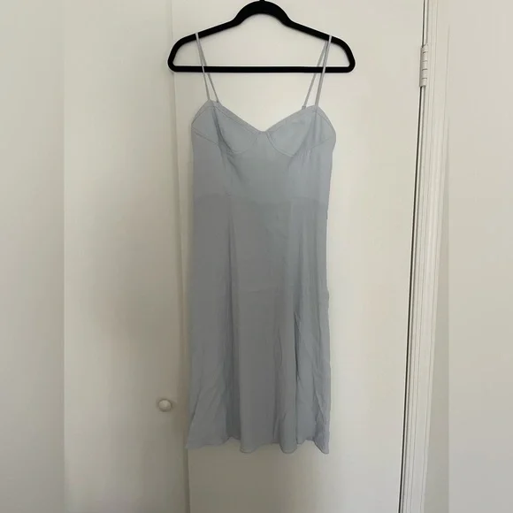 Aritzia Sunday Best Viola Midi Dress in Light Blue - Picture 2 of 14